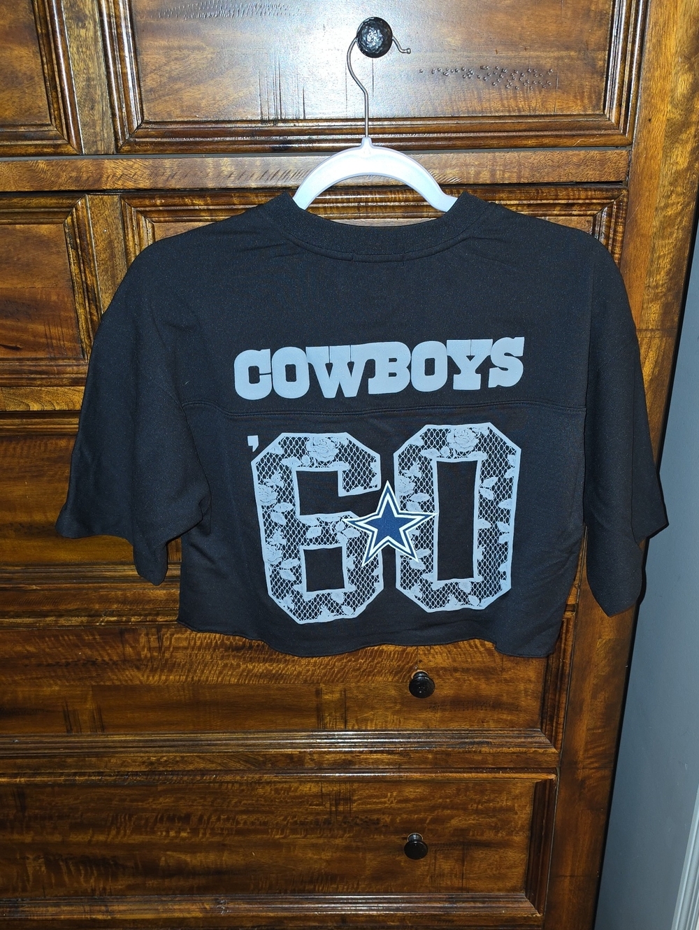 Mitchell & Ness Womens Nwts Sz Small Cropped Dallas Cowboys Jersey Top! - Picture 6 of 7